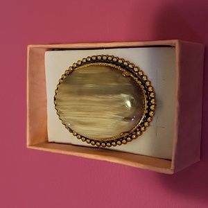 Vintage stone brooche